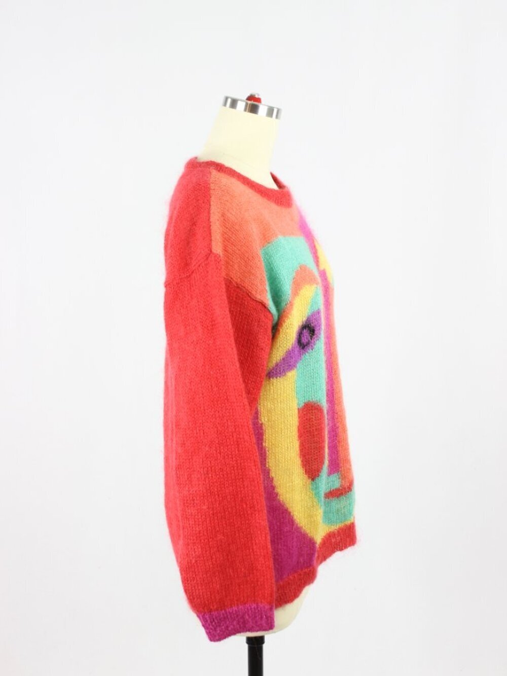 Vintage 80's RENEE TENER for JEANNE PIERRE Art Picasso Mohair Sweater, Size M - Picture 2 of 13